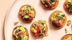 Sweet Potato Crostini with Avocado Salsa