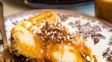 Sweet Potato Swirled Cheesecake with Spiced Salted Caramel