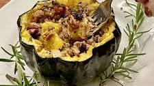 Sweet & Savory Sausage Stuffed Acorn Squash