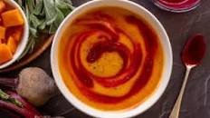 Swirled Beet and Butternut Squash Soup