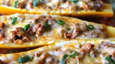Taco Stuffed Summer Squash Boats
