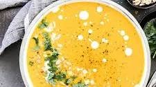 Thai Roasted Carrot and Golden Beet Soup