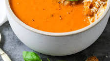 Tomato Basil Soup (with fresh roasted tomatoes!)