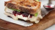 Turkey Cranberry and Grilled Brie Cheese Sandwich