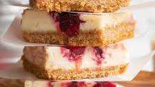 Ultimate Cranberry Cheesecake Bars with Orange Cranberry Swirl