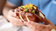 Vegan chili dog