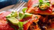 Vegan Enchiladas with Pumpkin and Black Beans