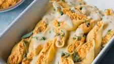 Vegan Pumpkin Ricotta Stuffed Shells