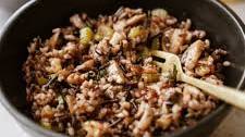 Vegetarian Stuffing with Wild Rice, Mushrooms and Walnuts