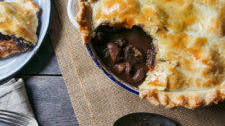 Venison Pot Pie with Red Wine & Mushrooms