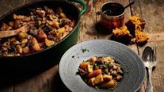 Venison stew with root vegetables