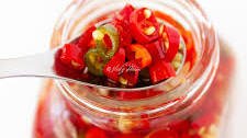 Vietnamese Pickled Red Chili Peppers With Garlic (Ớt Ngâm Giấm Tỏi)