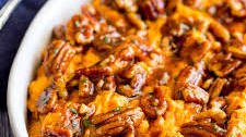 Whipped Sweet Potato Mash with Maple, Pecan and Rosemary