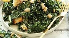 White Bean Kale Salad with Tahini Dressing