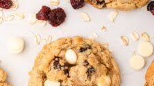 White Chocolate Cranberry Oatmeal Cookies