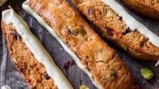 White Chocolate Cranberry Pistachio Biscotti