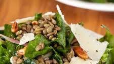 Wilted Spinach and Green Lentil Salad