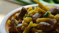 Winter Squash and Pork Stir-Fry